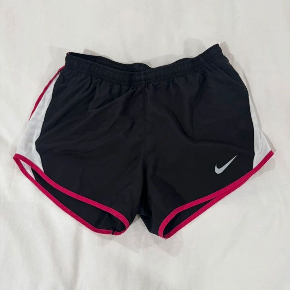 Nike Dri Fit Tempo Running Shorts size small Black Pink White